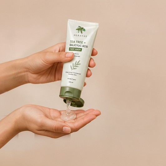 Face Wash (Tea Tree + Salicylic Acid) – Purifying Acne Control Cleanser - Image 2