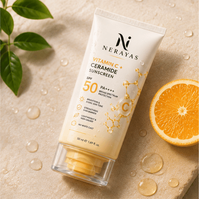 Sunscreen (Vitamin C + Ceramide SPF 50) – Brightening & Barrier Repair Sunscreen - Image 3