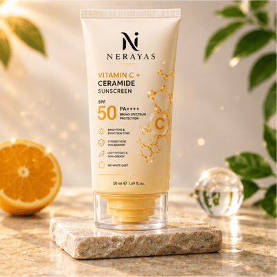 Sunscreen (Vitamin C + Ceramide SPF 50) – Brightening & Barrier Repair Sunscreen